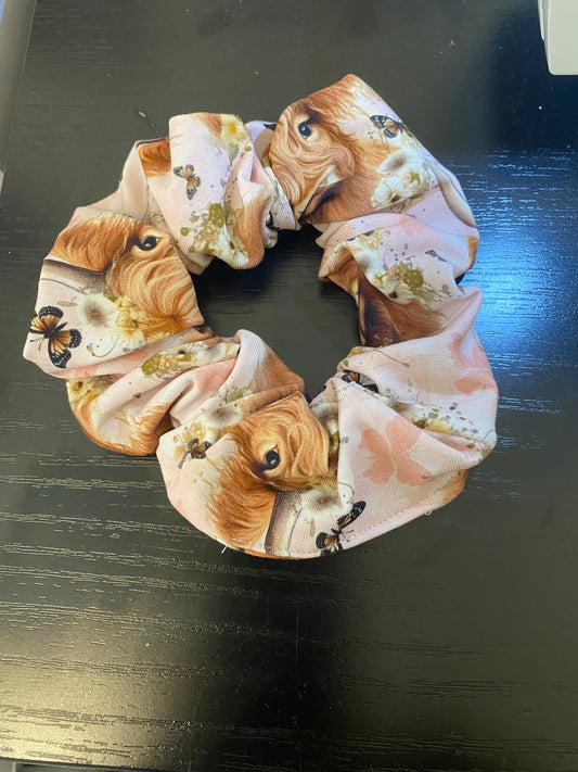 Highland cow scrunchie